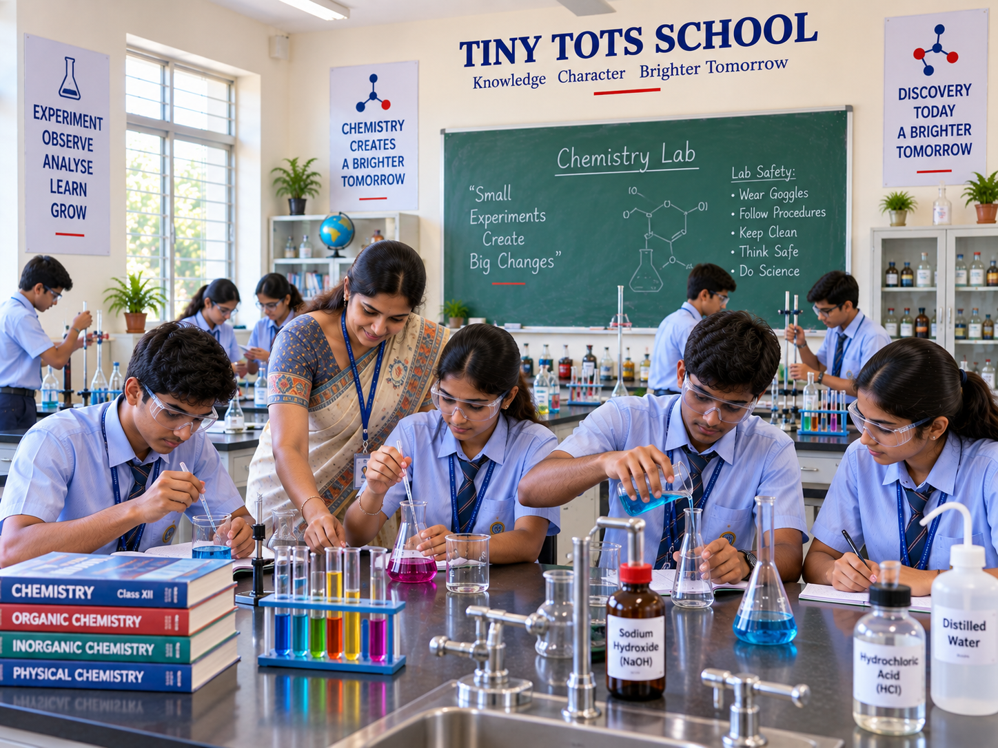 Chemistry laboratory at Tiny Tots School