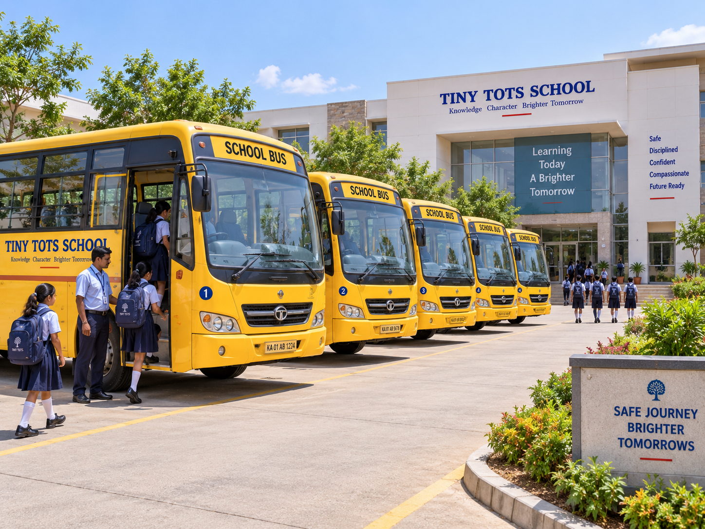 Tiny Tots School buses